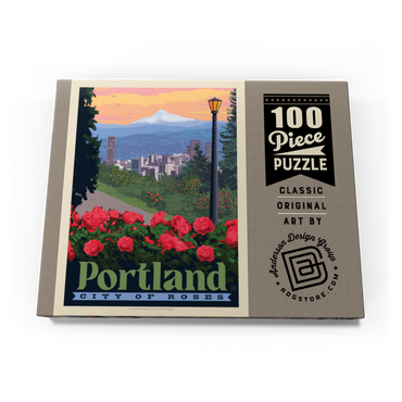 Portland, Oregon: City Of Roses, Vintage Poster 100 Puzzle Schachtel Ansicht3