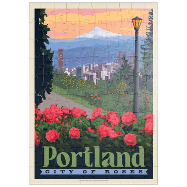 puzzleplate Portland, Oregon: City Of Roses, Vintage Poster 100 Puzzle