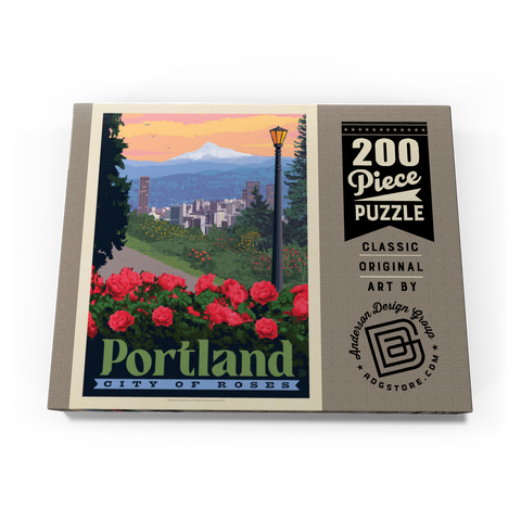 Portland, Oregon: City Of Roses, Vintage Poster 200 Puzzle Schachtel Ansicht3