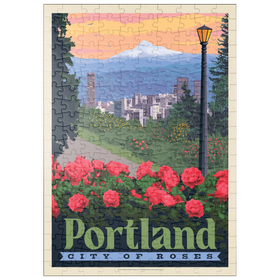 Darstellung des Puzzle-Motivs Portland, Oregon: City Of Roses, Vintage Poster – Puzzleteile: 200