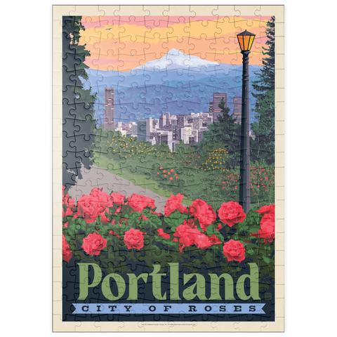 puzzleplate Portland, Oregon: City Of Roses, Vintage Poster 200 Puzzle