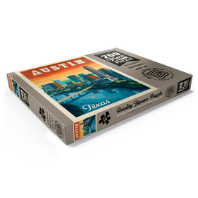 Alternative Darstellung des Puzzle-Motivs Austin, Texas: Skyline, Vintage Poster – Puzzleteile: 200