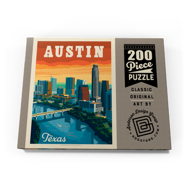 Austin, Texas: Skyline, Vintage Poster 200 Puzzle Schachtel Ansicht3