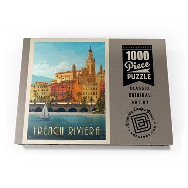 France: French Riviera, Vintage Poster 1000 Puzzle Schachtel Ansicht3