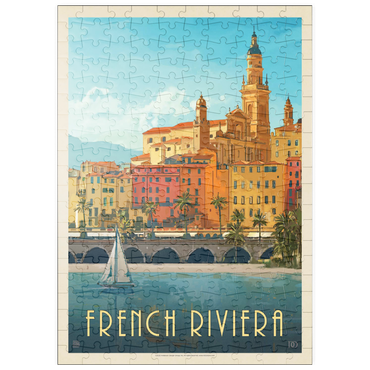 puzzleplate France: French Riviera, Vintage Poster 200 Puzzle