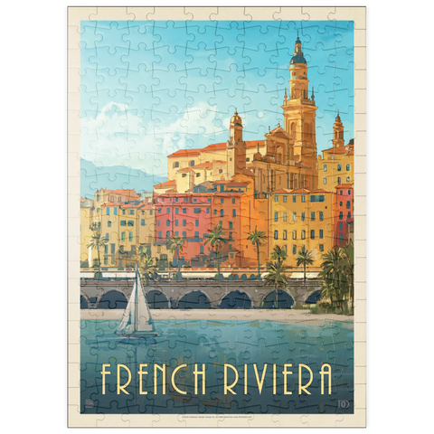 puzzleplate France: French Riviera, Vintage Poster 200 Puzzle