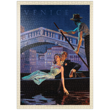 puzzleplate Italy: An Evening in Venice, Vintage Poster 1000 Puzzle