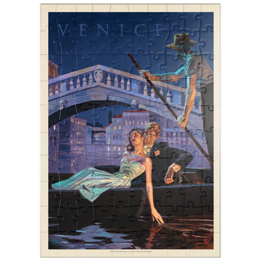 puzzleplate Italy: An Evening in Venice, Vintage Poster 100 Puzzle