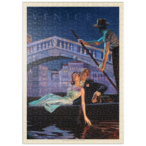puzzleplate Italy: An Evening in Venice, Vintage Poster 500 Puzzle