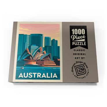 Australia: Sydney Skyline, Vintage Poster 1000 Puzzle Schachtel Ansicht3