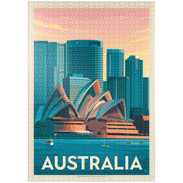 puzzleplate Australia: Sydney Skyline, Vintage Poster 1000 Puzzle