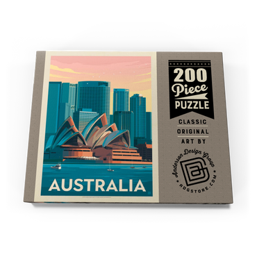 Australia: Sydney Skyline, Vintage Poster 200 Puzzle Schachtel Ansicht3