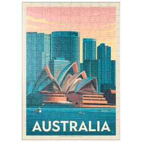 Darstellung des Puzzle-Motivs Australia: Sydney Skyline, Vintage Poster – Puzzleteile: 200