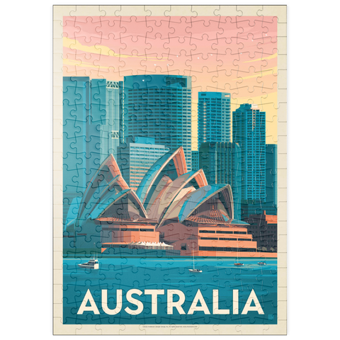 puzzleplate Australia: Sydney Skyline, Vintage Poster 200 Puzzle