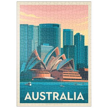 puzzleplate Australia: Sydney Skyline, Vintage Poster 500 Puzzle