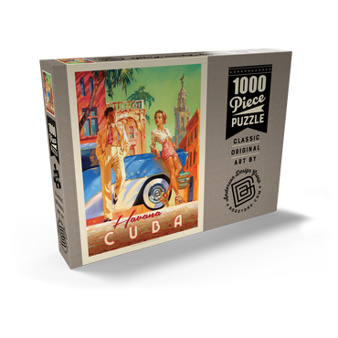 Cuba: Havana Shade, Vintage Poster 1000 Puzzle Schachtel Ansicht2