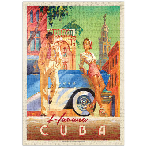 puzzleplate Cuba: Havana Shade, Vintage Poster 1000 Puzzle