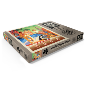 Darstellung des Puzzle Motivs Kuba: Havanna-Schatten, Vintage Poster - Puzzleteile: 200