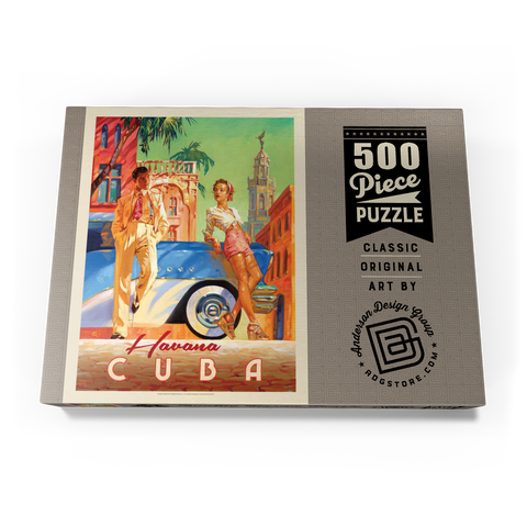 Cuba: Havana Shade, Vintage Poster 500 Puzzle Schachtel Ansicht3