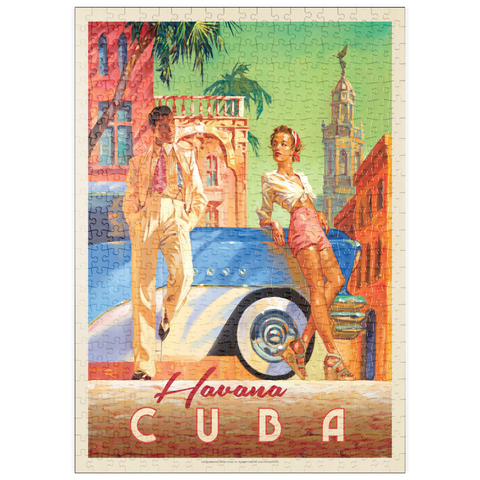 puzzleplate Cuba: Havana Shade, Vintage Poster 500 Puzzle