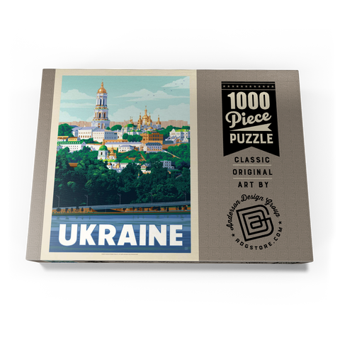 Ukraine: Kiev, Vintage Poster 1000 Puzzle Schachtel Ansicht3
