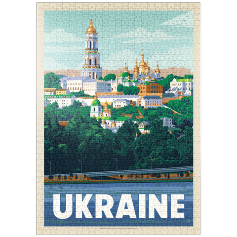 puzzleplate Ukraine: Kiev, Vintage Poster 1000 Puzzle