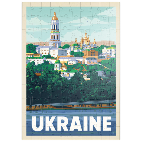 puzzleplate Ukraine: Kiev, Vintage Poster 100 Puzzle