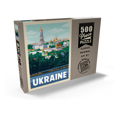 Ukraine: Kiev, Vintage Poster 500 Puzzle Schachtel Ansicht2