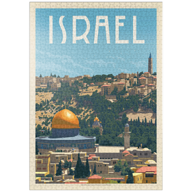 Darstellung des Puzzle-Motivs Israel: Jerusalem, Die alte Stadt, Vintage Poster – Puzzleteile: 1000