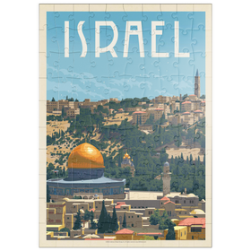 Darstellung des Puzzle Motivs Israel: Jerusalem, Die alte Stadt, Vintage Poster - Puzzleteile: 100