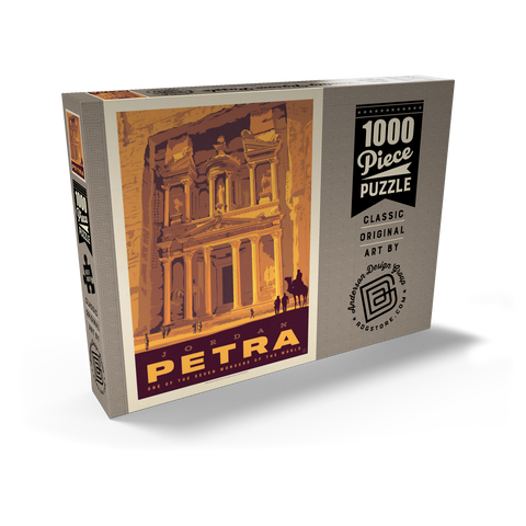 Jordan: Petra, Vintage Poster 1000 Puzzle Schachtel Ansicht2