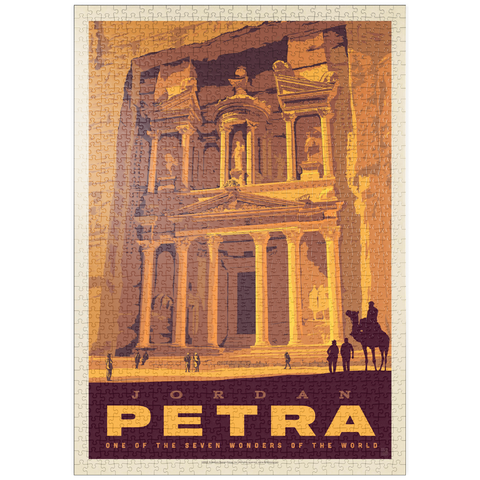 puzzleplate Jordan: Petra, Vintage Poster 1000 Puzzle