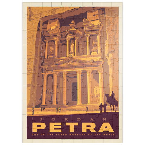 puzzleplate Jordan: Petra, Vintage Poster 100 Puzzle