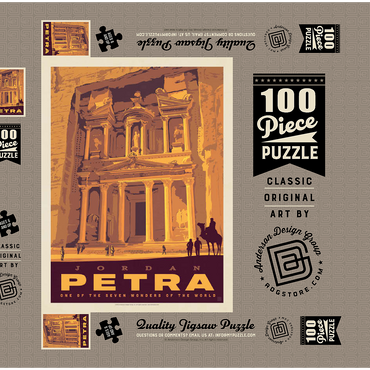Jordan: Petra, Vintage Poster 100 Puzzle Schachtel 3D Modell