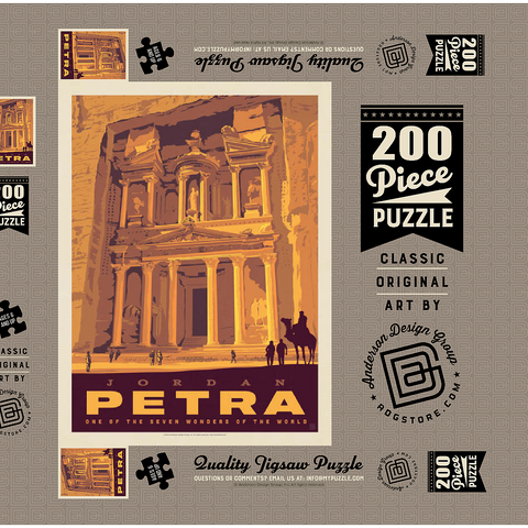 Jordan: Petra, Vintage Poster 200 Puzzle Schachtel 3D Modell