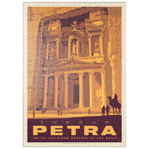 puzzleplate Jordan: Petra, Vintage Poster 500 Puzzle