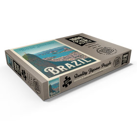 Darstellung des Puzzle Motivs Brasilien: Rio de Janeiro Hafenansicht, Vintage Poster - Puzzleteile: 1000