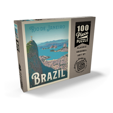 Brazil: Rio de Janeiro Harbor View, Vintage Poster 100 Puzzle Schachtel Ansicht2