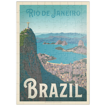 puzzleplate Brazil: Rio de Janeiro Harbor View, Vintage Poster 100 Puzzle