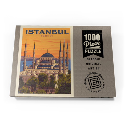Turkey: Istanbul, Vintage Poster 1000 Puzzle Schachtel Ansicht3