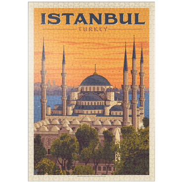 puzzleplate Turkey: Istanbul, Vintage Poster 1000 Puzzle