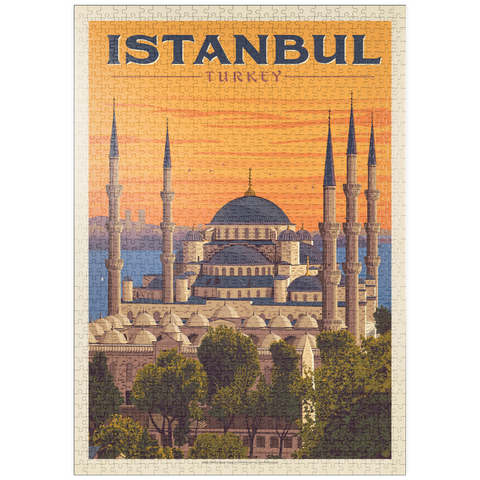 puzzleplate Turkey: Istanbul, Vintage Poster 1000 Puzzle