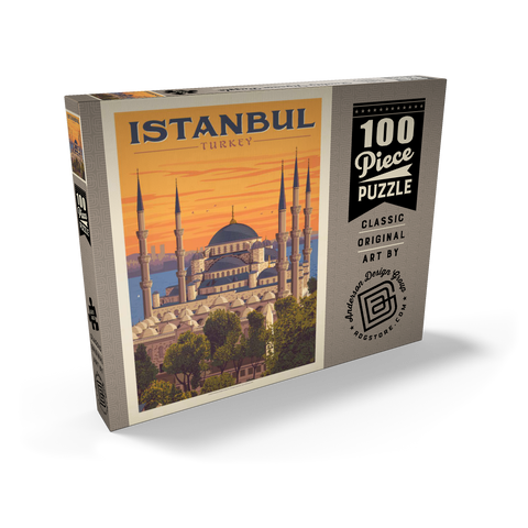 Turkey: Istanbul, Vintage Poster 100 Puzzle Schachtel Ansicht2
