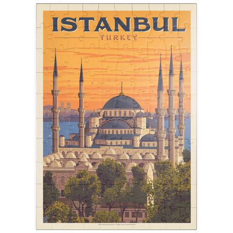 puzzleplate Turkey: Istanbul, Vintage Poster 100 Puzzle