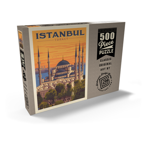 Turkey: Istanbul, Vintage Poster 500 Puzzle Schachtel Ansicht2