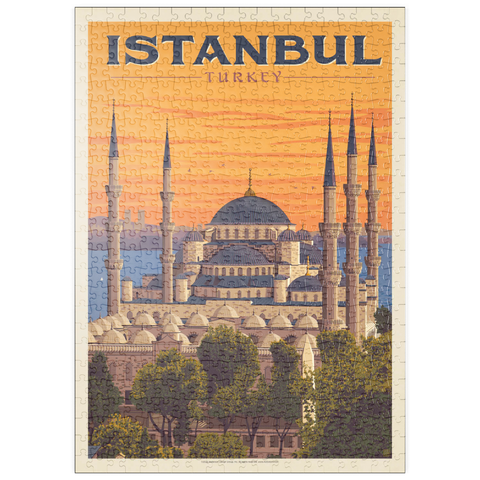 puzzleplate Turkey: Istanbul, Vintage Poster 500 Puzzle