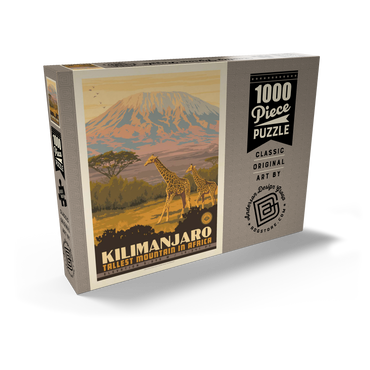 Kilimanjaro: Tallest Mountain in Africa, Vintage Poster 1000 Puzzle Schachtel Ansicht2