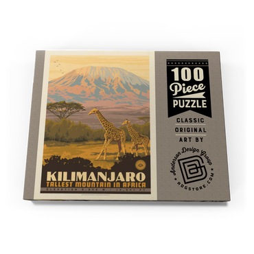 Kilimanjaro: Tallest Mountain in Africa, Vintage Poster 100 Puzzle Schachtel Ansicht3