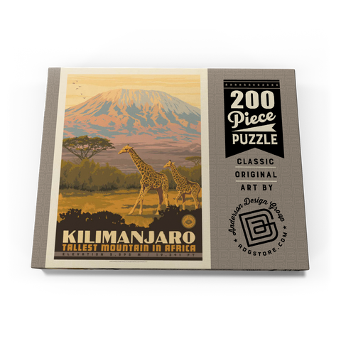 Kilimanjaro: Tallest Mountain in Africa, Vintage Poster 200 Puzzle Schachtel Ansicht3