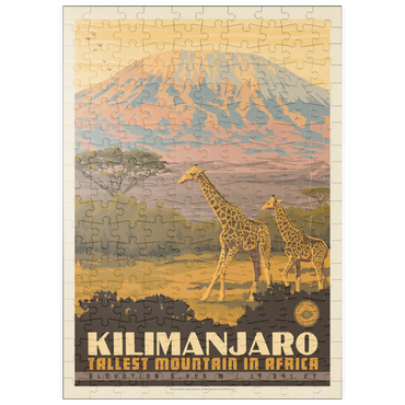 puzzleplate Kilimanjaro: Tallest Mountain in Africa, Vintage Poster 200 Puzzle